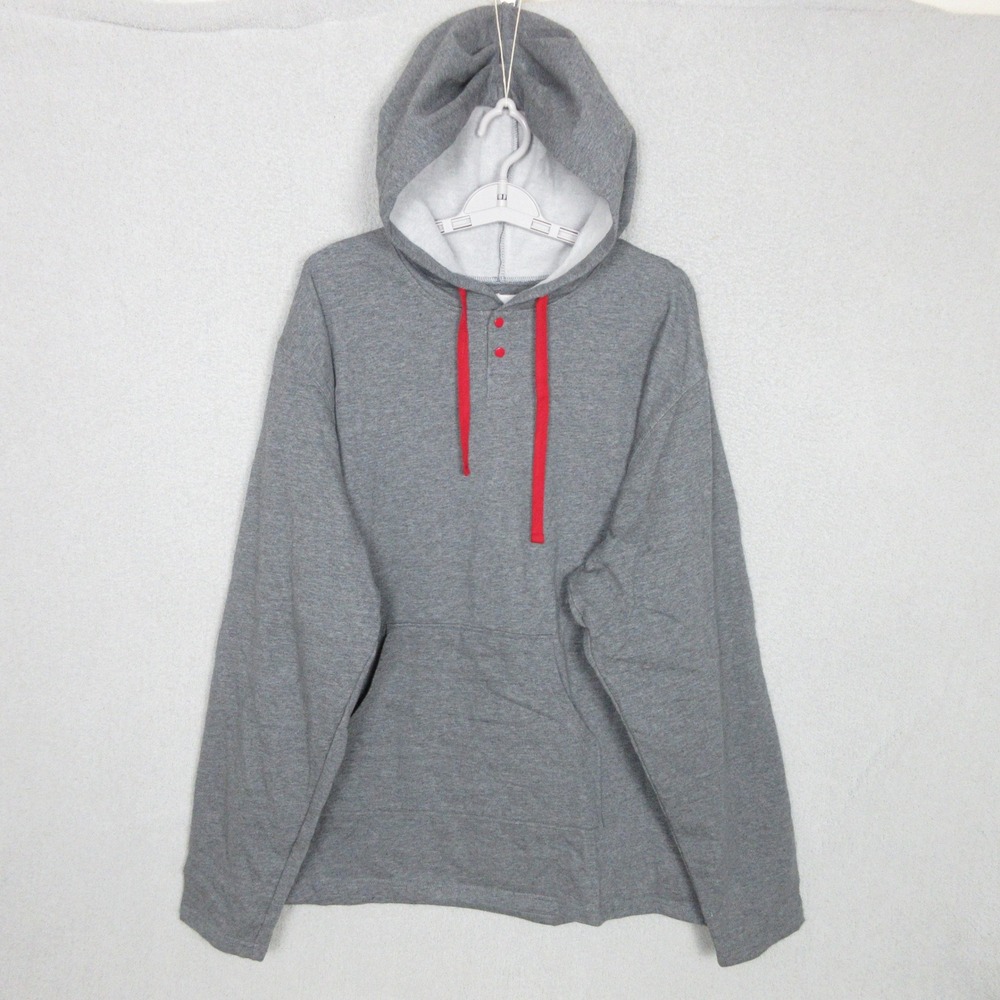 PajamaGram Gray Hoodie Pullover Sweatshirt‎ Long Sleeve Men's Size XL NEW